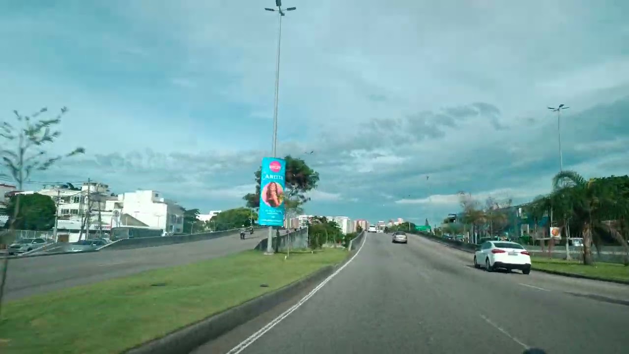 Driving Gávea até Barra Shopping na Barra da Tijuca Zona Oeste Rio de Janeiro Brazil