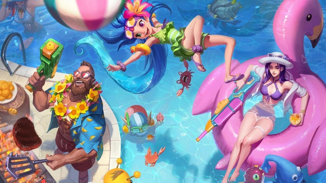 NEW POOL PARTY 2018 EVENT AND SKINS (LEAGUE OF LEGENDS) EASTER EGGS DISCOVERD