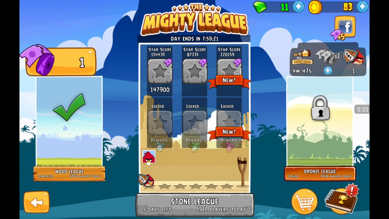 Angry Birds #4 I'm back on the mighty league!