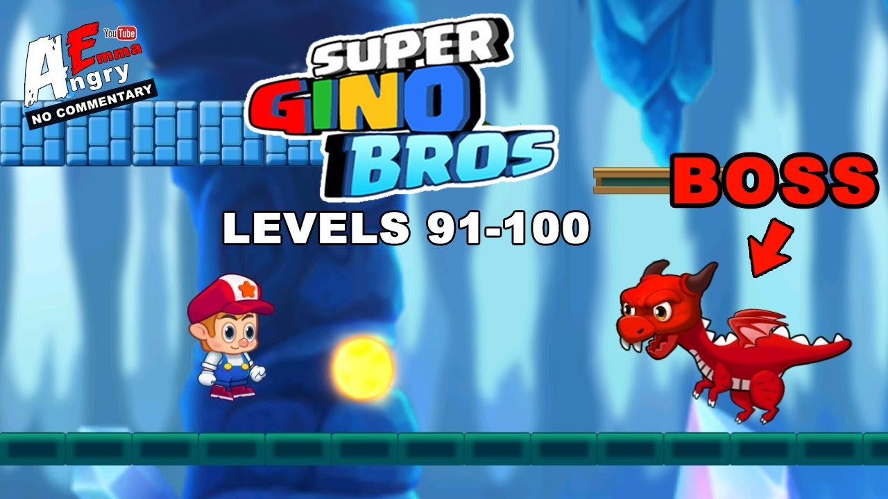 Super Gino Bros - Levels 91-100 + BOSS (Android Gameplay)