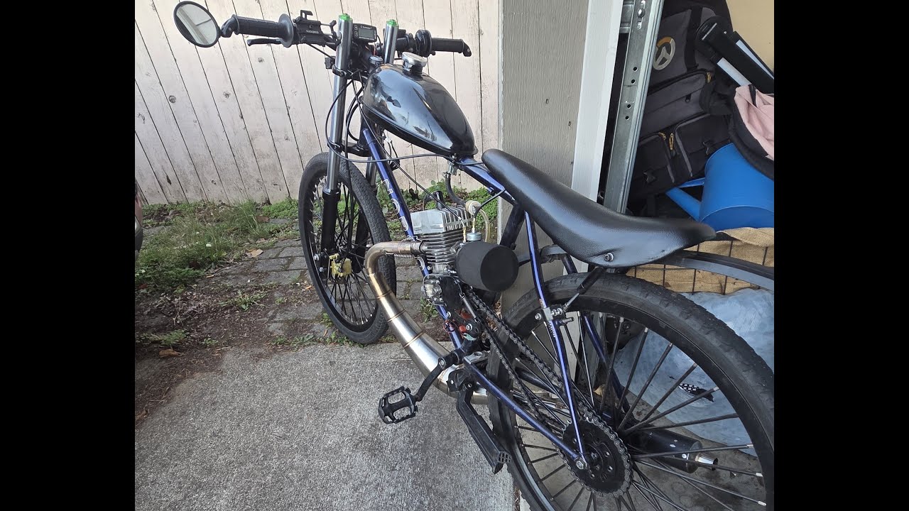 Ripping my Avenger85 Rampage Motorized Bike around town! (REUPLOAD)