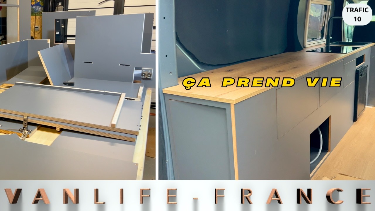 Trafic aménagé 10 - Le meuble cuisine du Trafic prend vie ! (assemblage final)