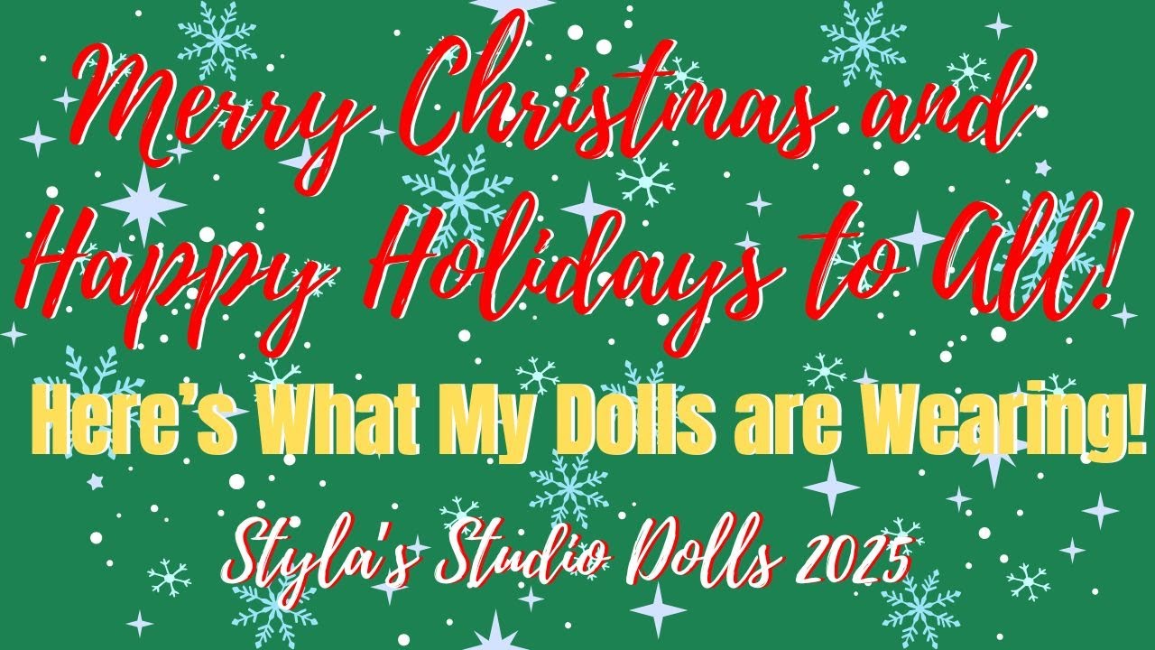Счастливого Рождества и праздников всем! Вот во что одеты мои куклы!