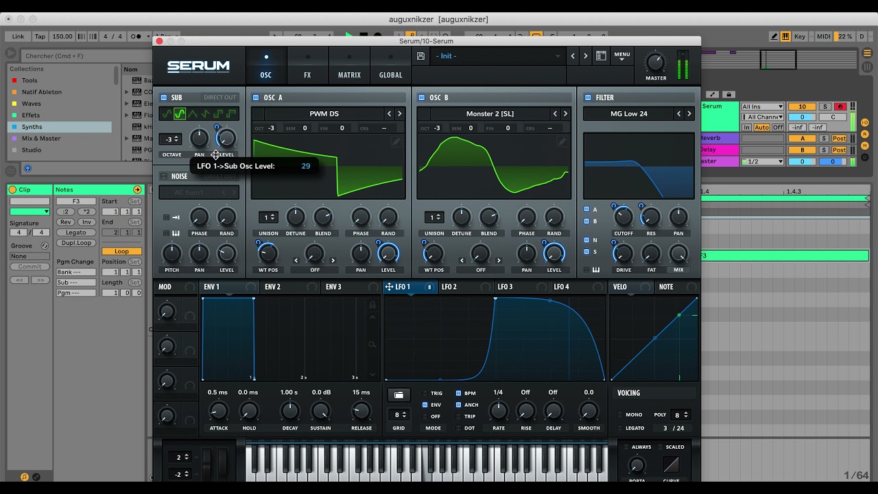 How to make Tribecore Bassline in Serum [Tuto Ableton]
