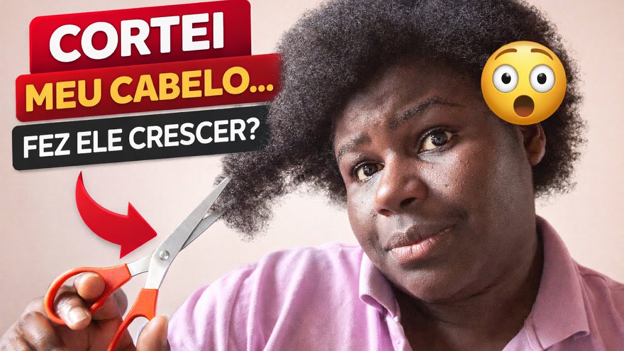  Tirei as pontas do meu cabelo 4C (é assim que cresce!)