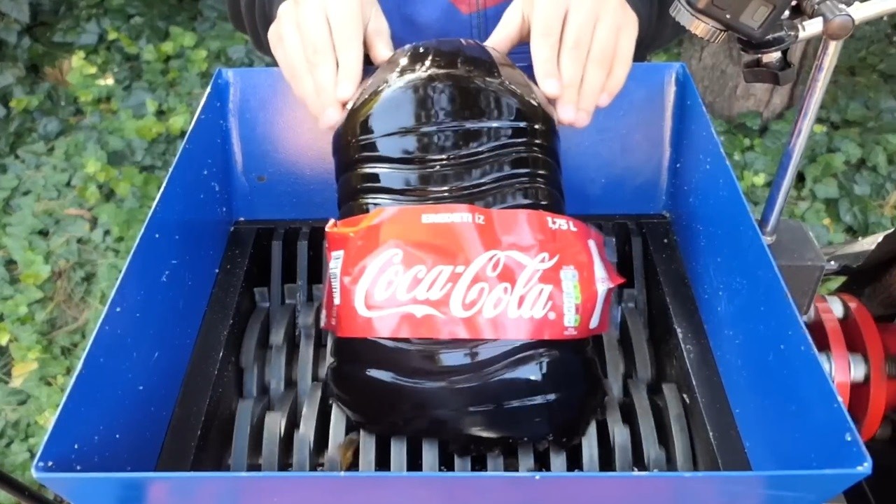 Big Coca Cola Jelly vs Shredder | crushing metal | Satisfying ASMR video!