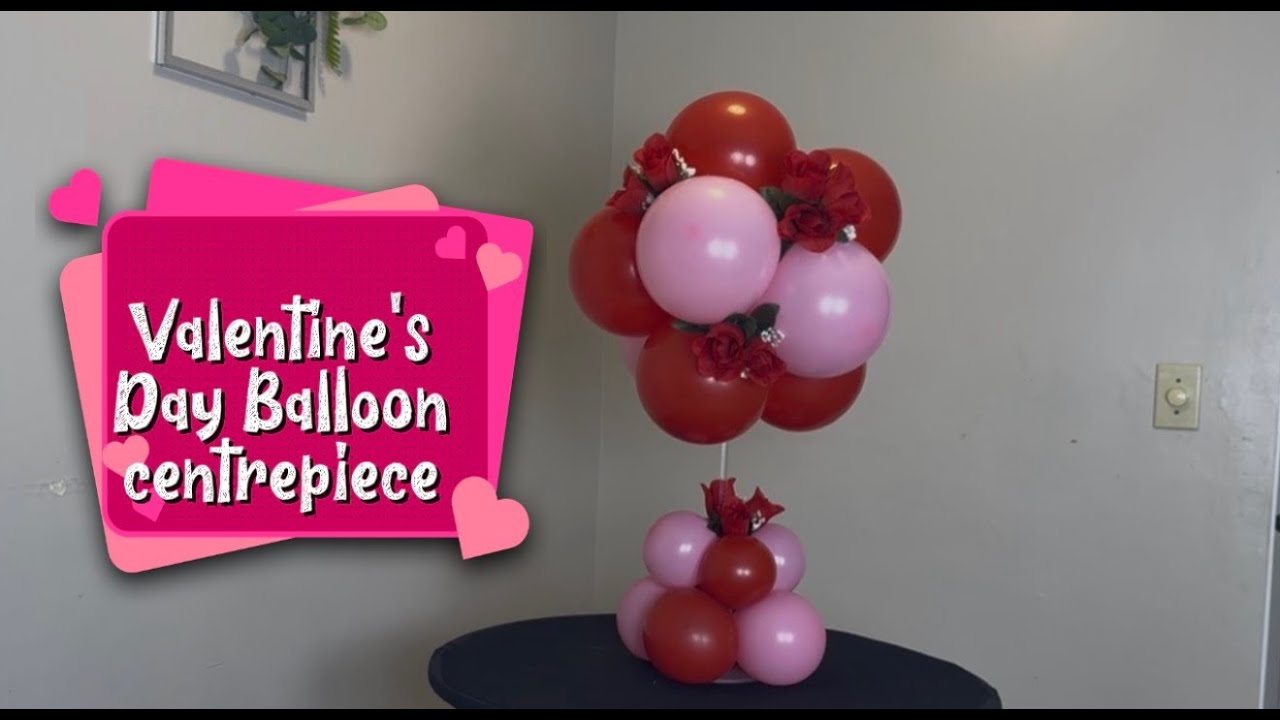 Simple Valentine’s Day Balloon Centerpiece Idea 🎈💘