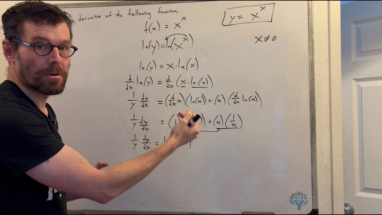 Using Logarithms to Find the Derivative of f(x) = x^x