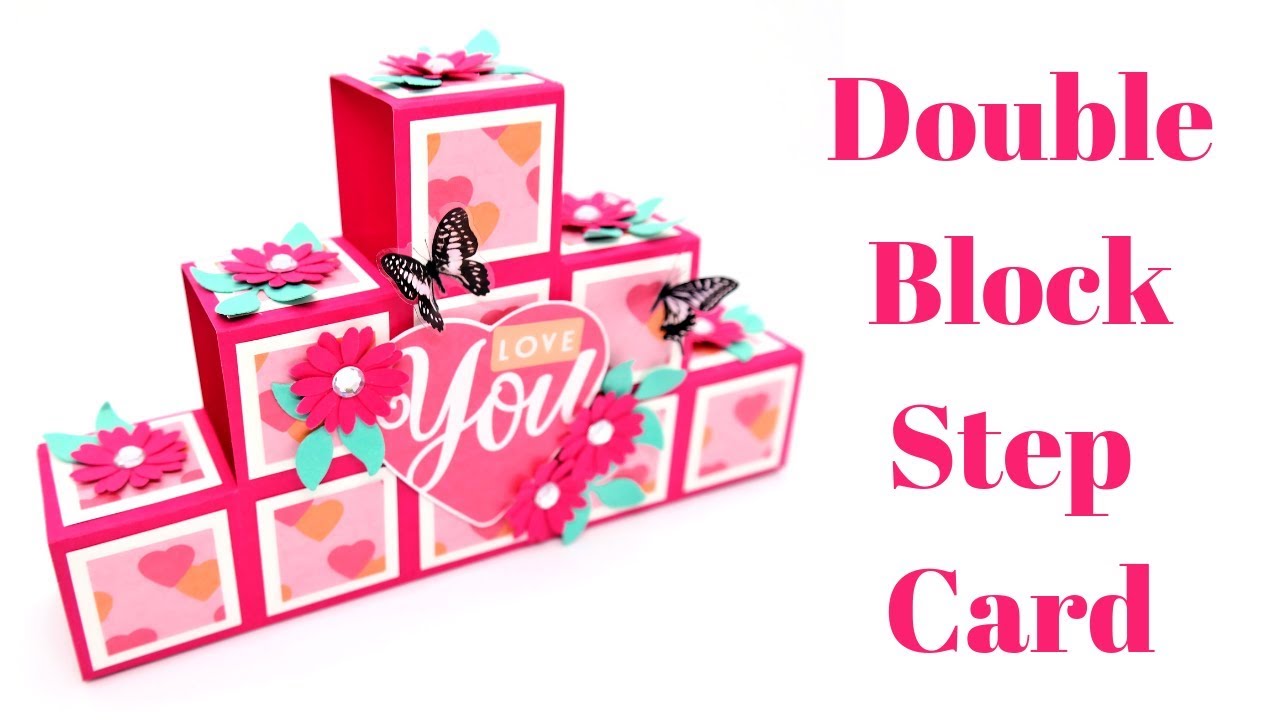 Double Block Step Card | Building Blocks Card | Original Design