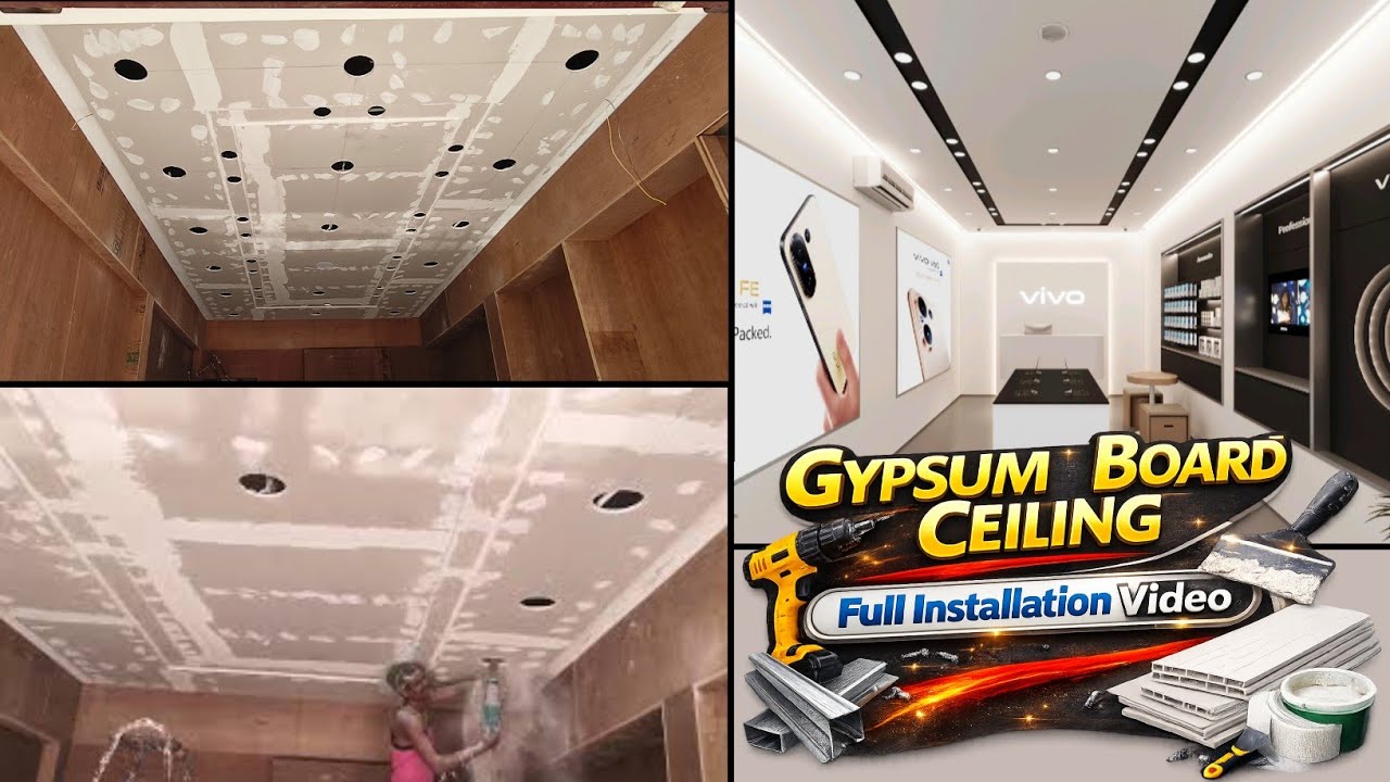 Gypsum Board Ceiling Design 2026 | Modern False Ceiling Ideas | Full Installation Video #decoration 