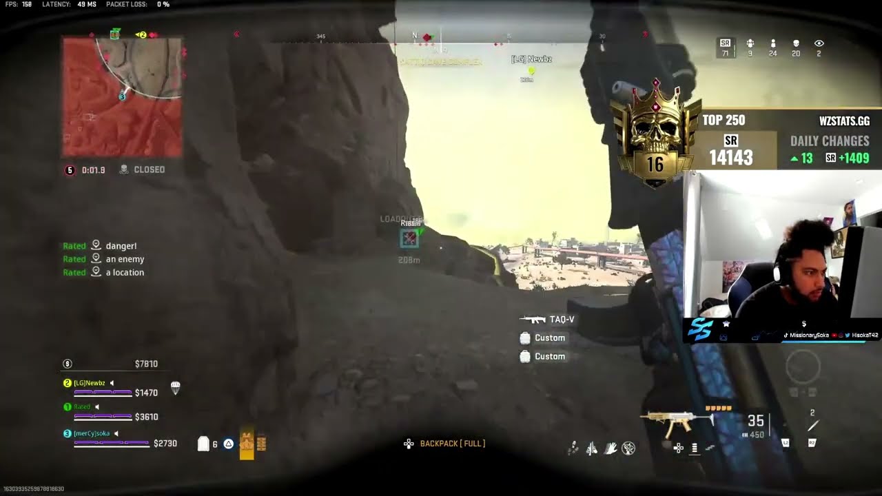 HISOKA GETS TOXIC QUICK AFTER DELETING BBREADMAN'S SQUAD IN WARZONE RANKED (BOTH POVS)… 😳