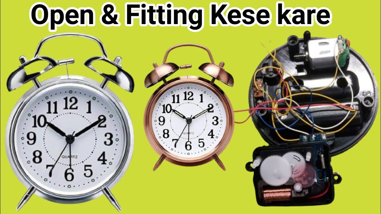 Twin bell table alarm clock open and fitting | Alarm table clock | mini alarm table clock