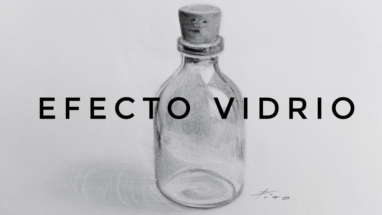 Cómo DIBUJAR una botella TRANSPARENTE? Paso a Paso / 1 sólo LÁPIZ