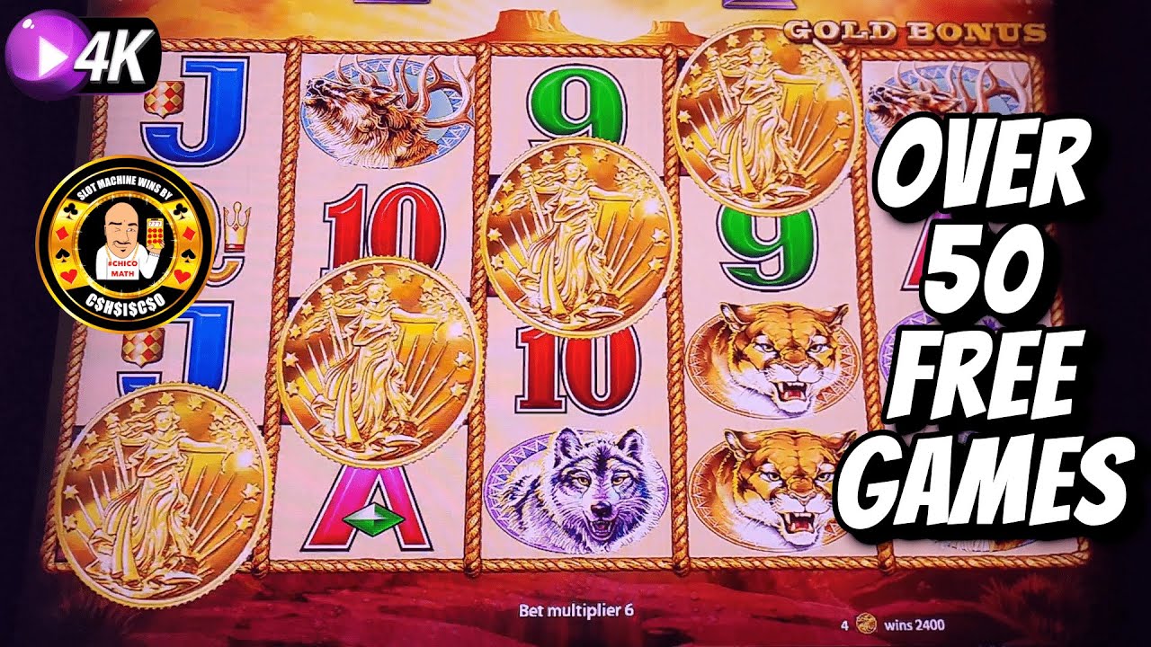 OVER 50 FREE GAMES ON MAX BET on Buffalo Gold Slot Machine
