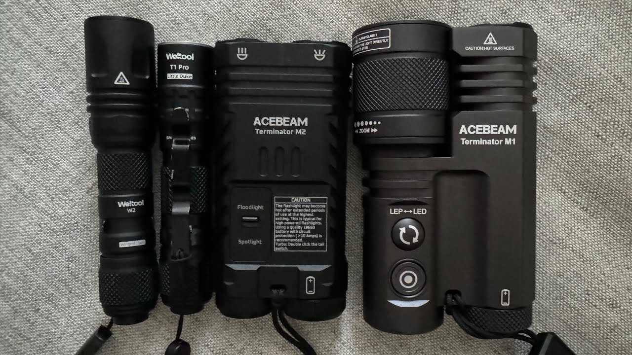 Acebeam Terminator M1, M2 and Weltool W2 Plus T1–Which One Wins the Flood+Throw EDC?
