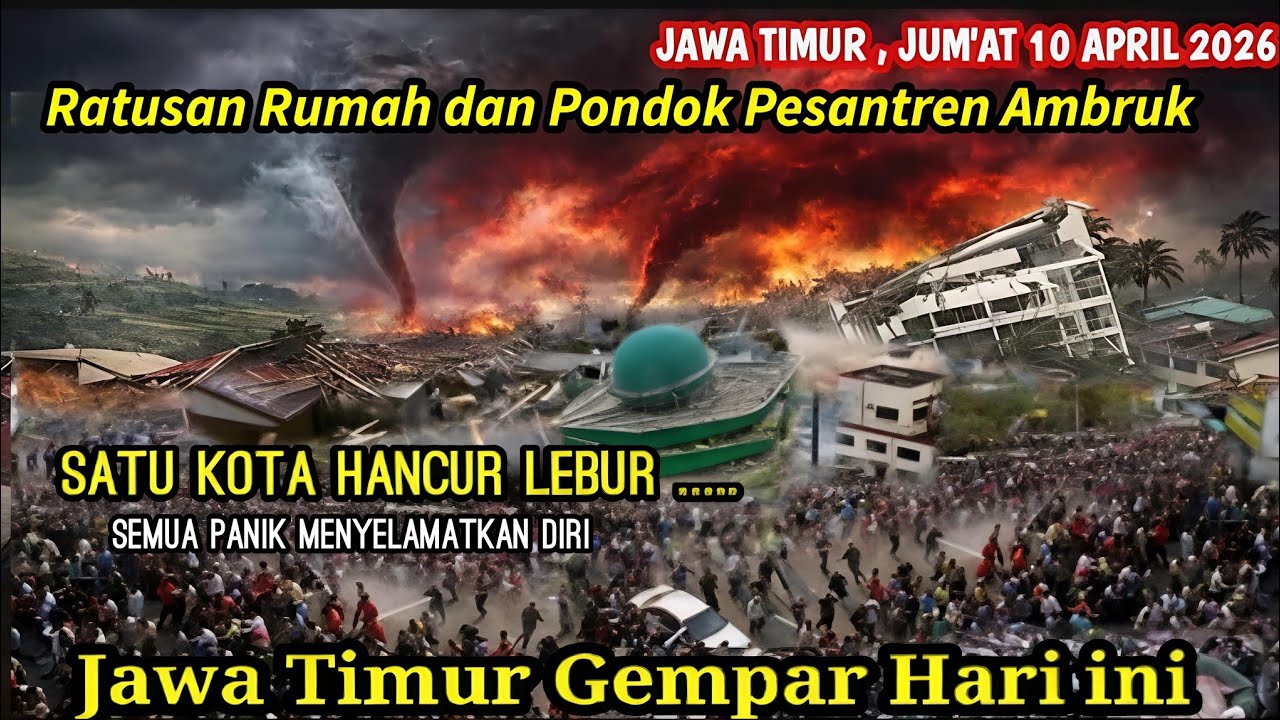 10/4/2026 JAWA TIMUR GEMPAR: SATU KOTA JADI HANCUR LEBUR, SEMUA PANIK!! TORNADO JEMBER JATIM 2026