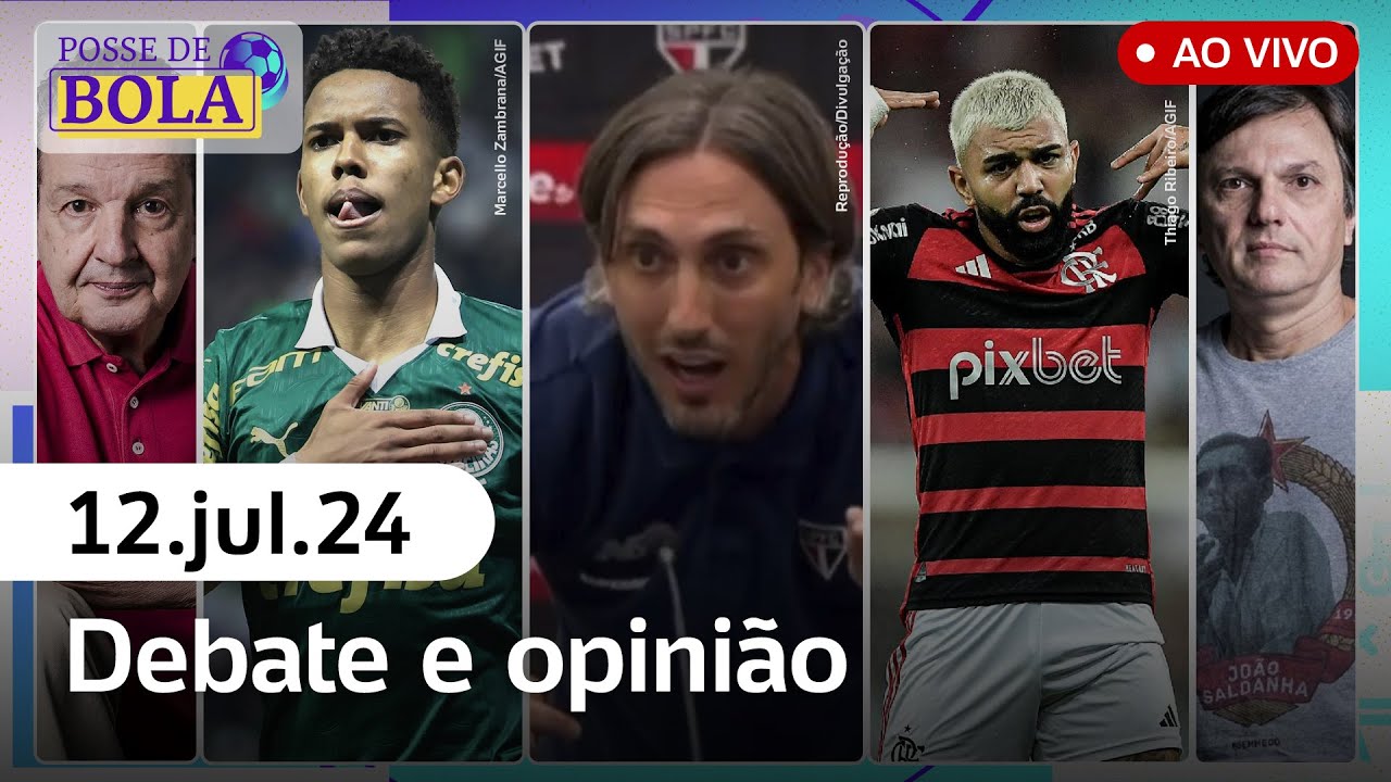 🔴 POSSE DE BOLA COM MAURO CEZAR, JUCA KFOURI, EDUARDO TIRONI, TRAJANO E DANILO LAVIERI - 12/07/2024
