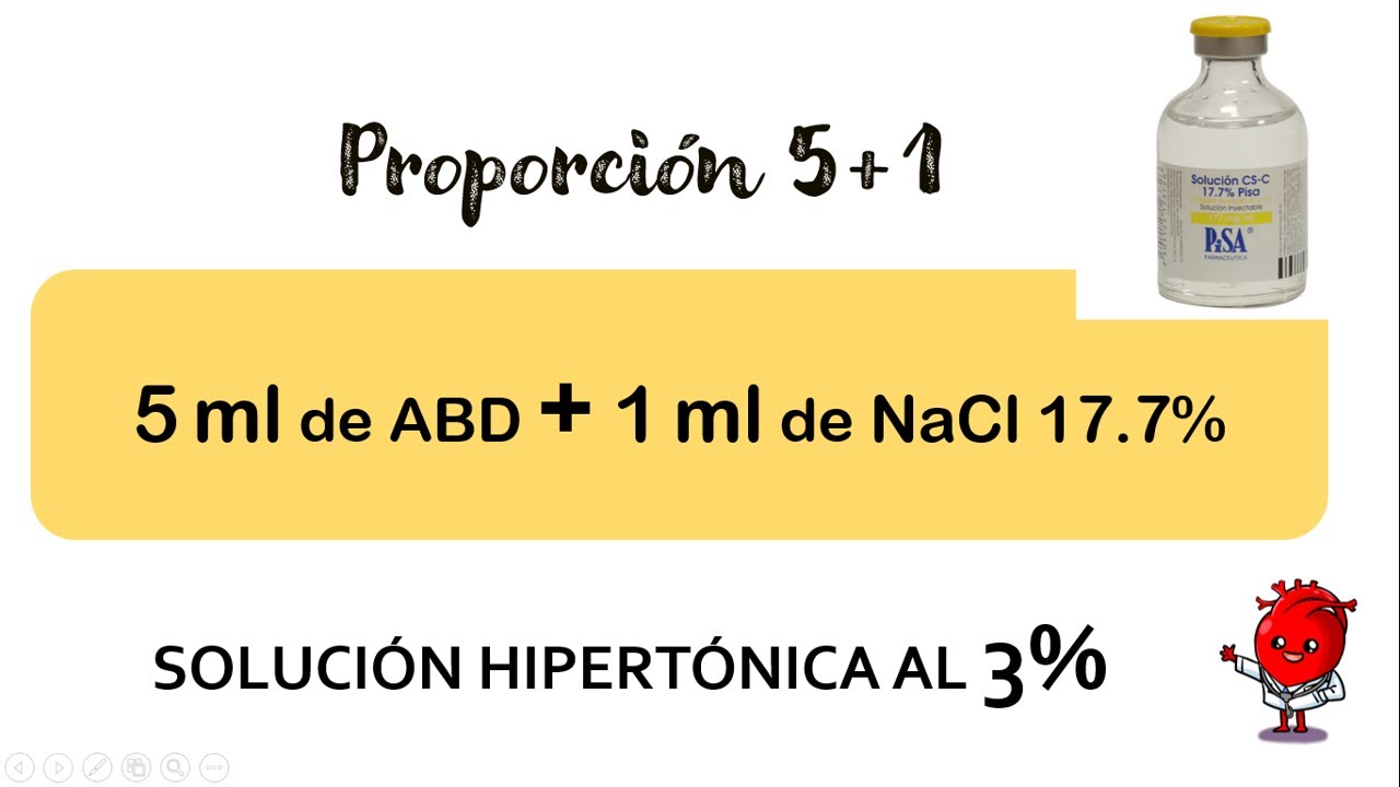 Cómo preparar solución salina hipertónica - todas las fórmulas
