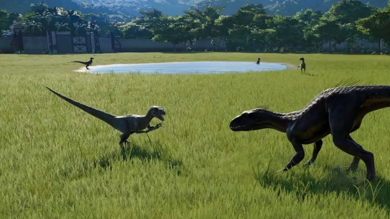 4 Velociraptor VS Indoraptor - Jurassic World Evolution