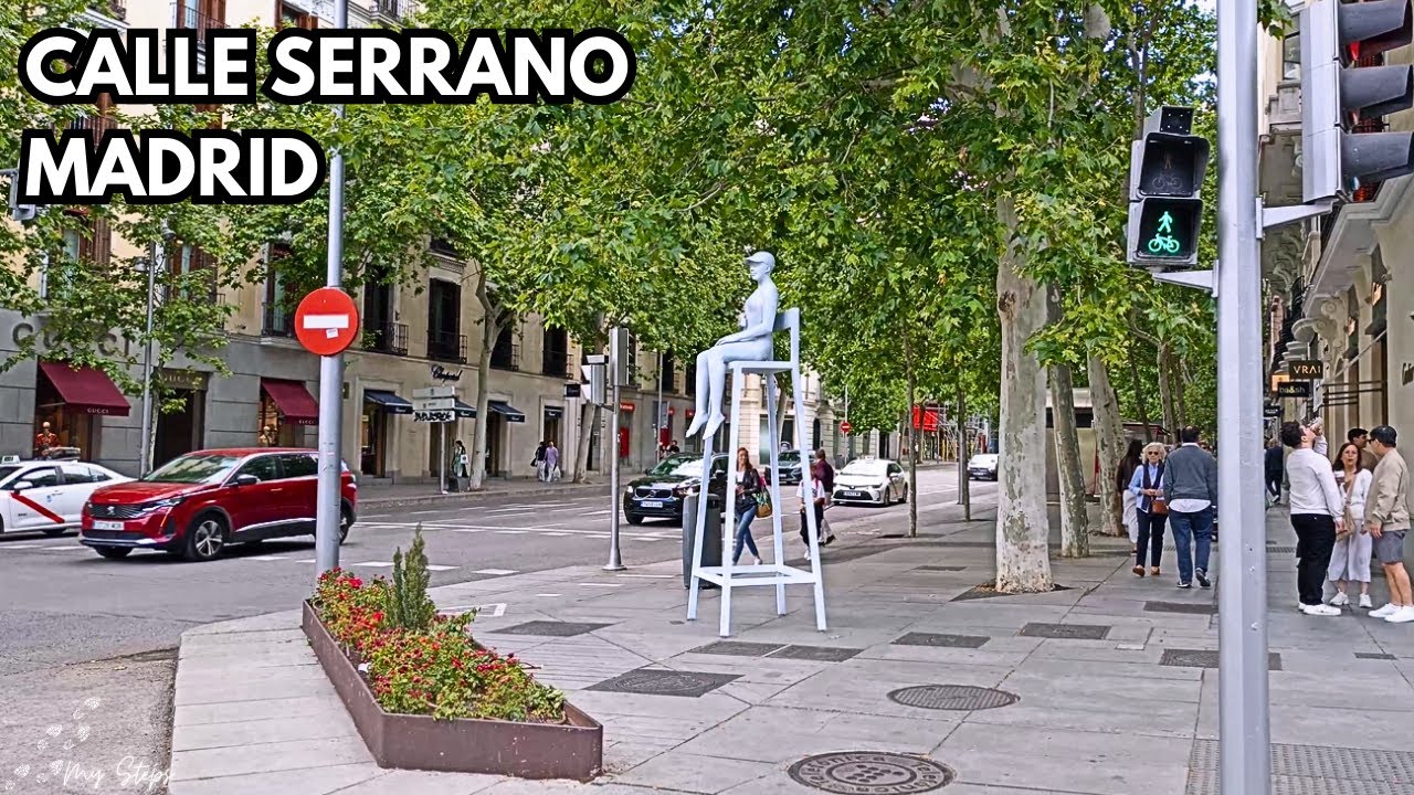 Saturday Walk along Calle Serrano (Serrano Street), Madrid