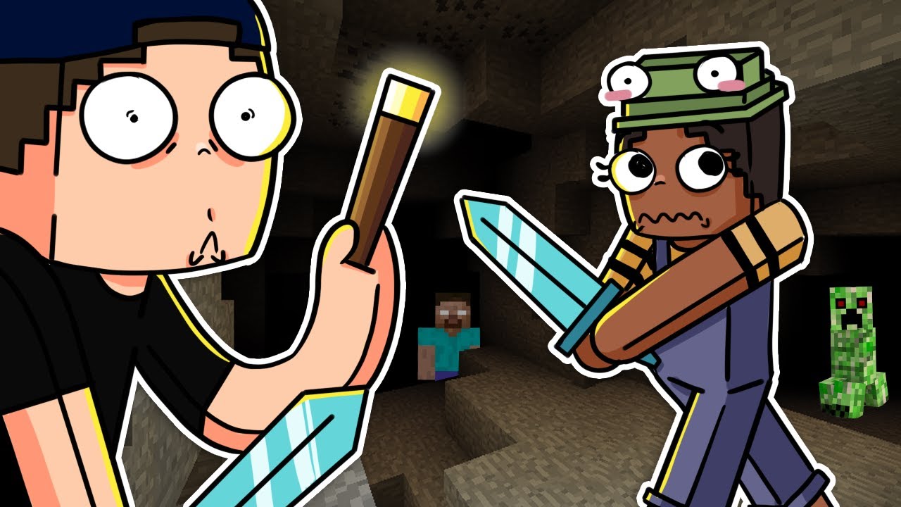 ENTRAMOS EM UMA CAVERNA ASSUSTADORA NO MINECRAFT