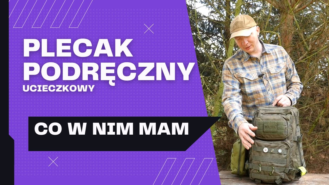 Mój plecak podręczny i jego zawartość.