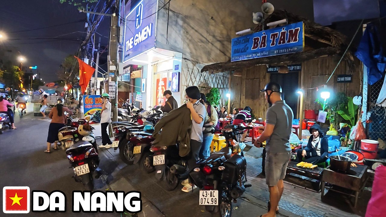 VIETNAM Da Nang Life After Dark at Nui Thanh Street - Real Night Life Away From Tourist Areas