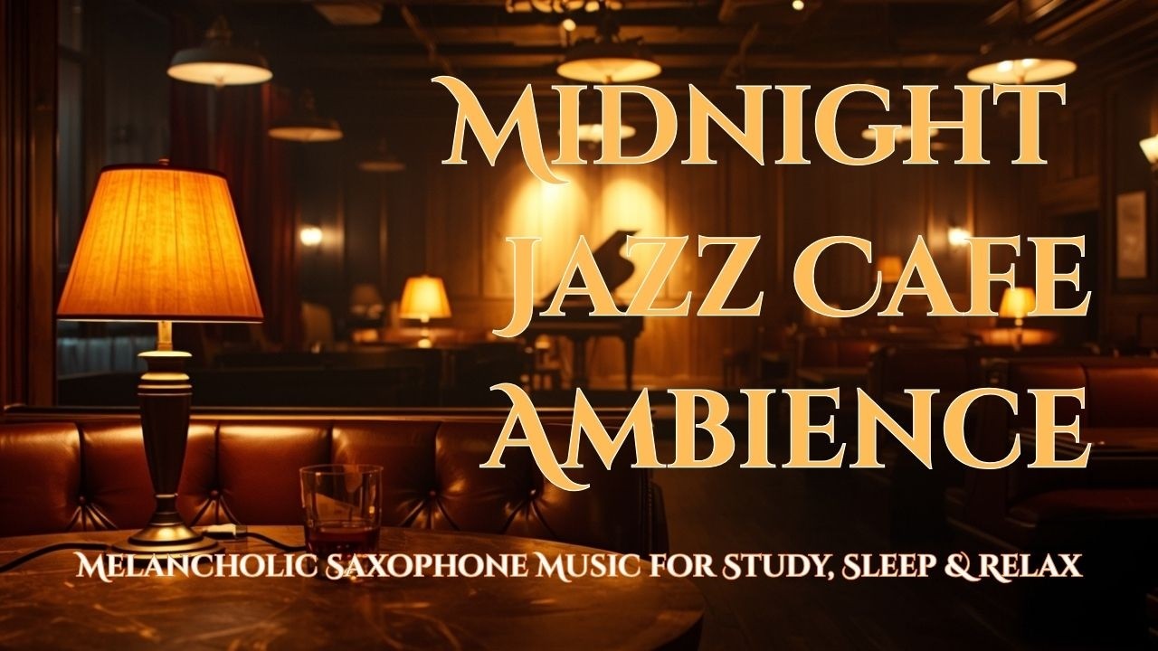 Midnight Jazz Cafe Ambience ☕ Melancholic Saxophone Music for Study, Sleep & Relax | 2 Hours