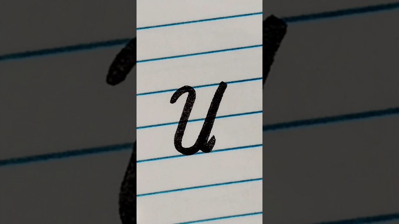 Cursive letter writing |"U"| Beginners guide