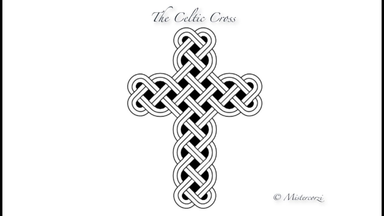 How to draw a Celtic Cross (8 easy stages)