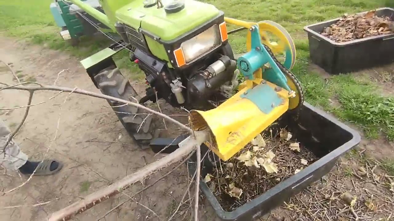 шнековий подрібнювач гілок 🌲до мотоблока😀
