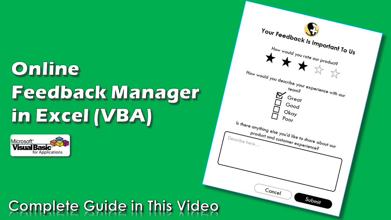 Online Feedback Manager in Excel