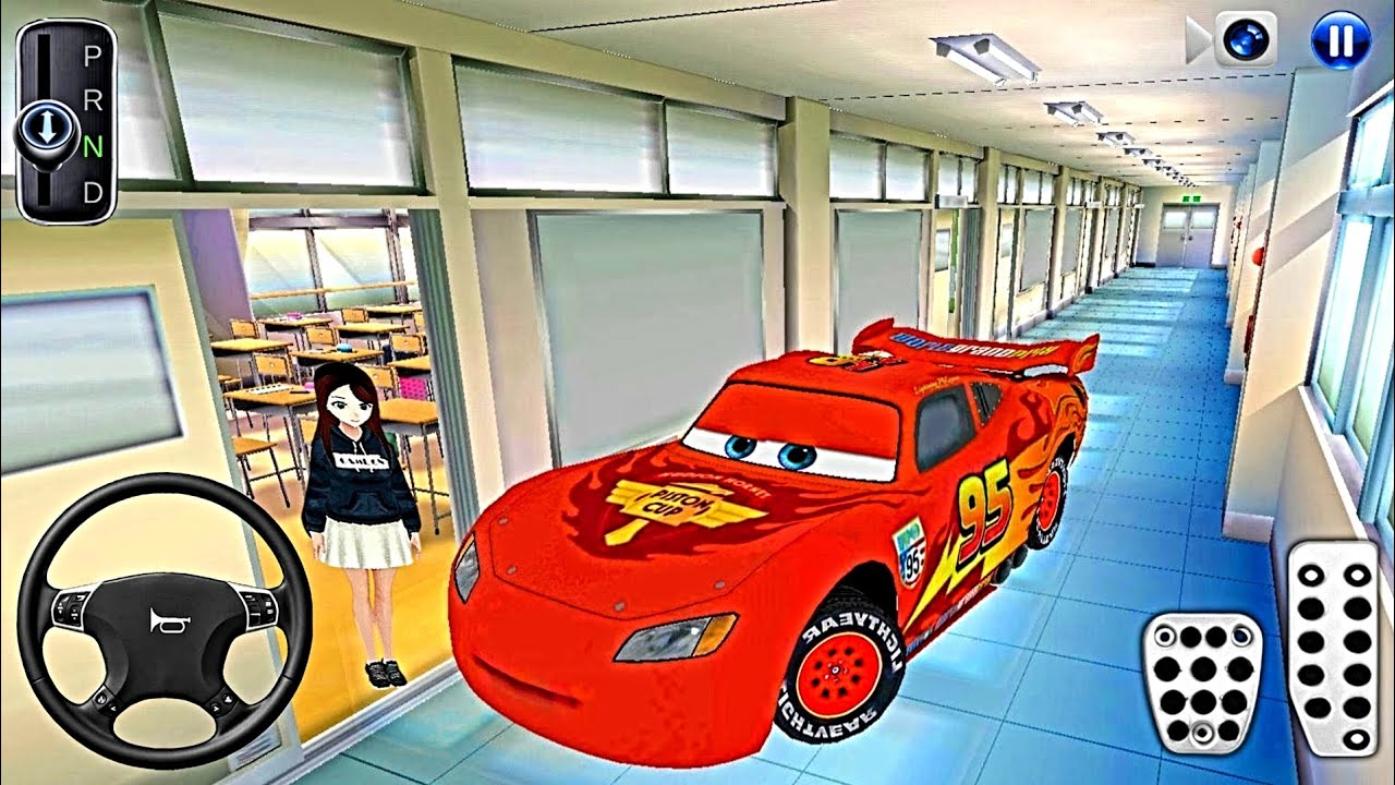 New Lightning McQueen Car in School Building - 3D Driving Class - Gameplay Android ios - 2026