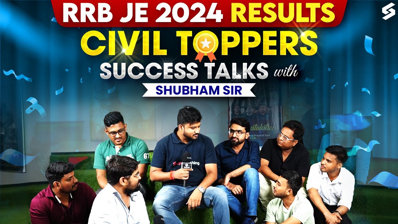 RRB JE Topper Interview | RRB JE Topper Interview Civil | RRB JE Success Story with Shubham Sir