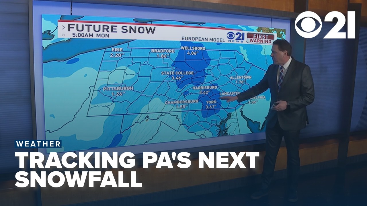 Weekend snow? Possible snow totals for Pennsylvania