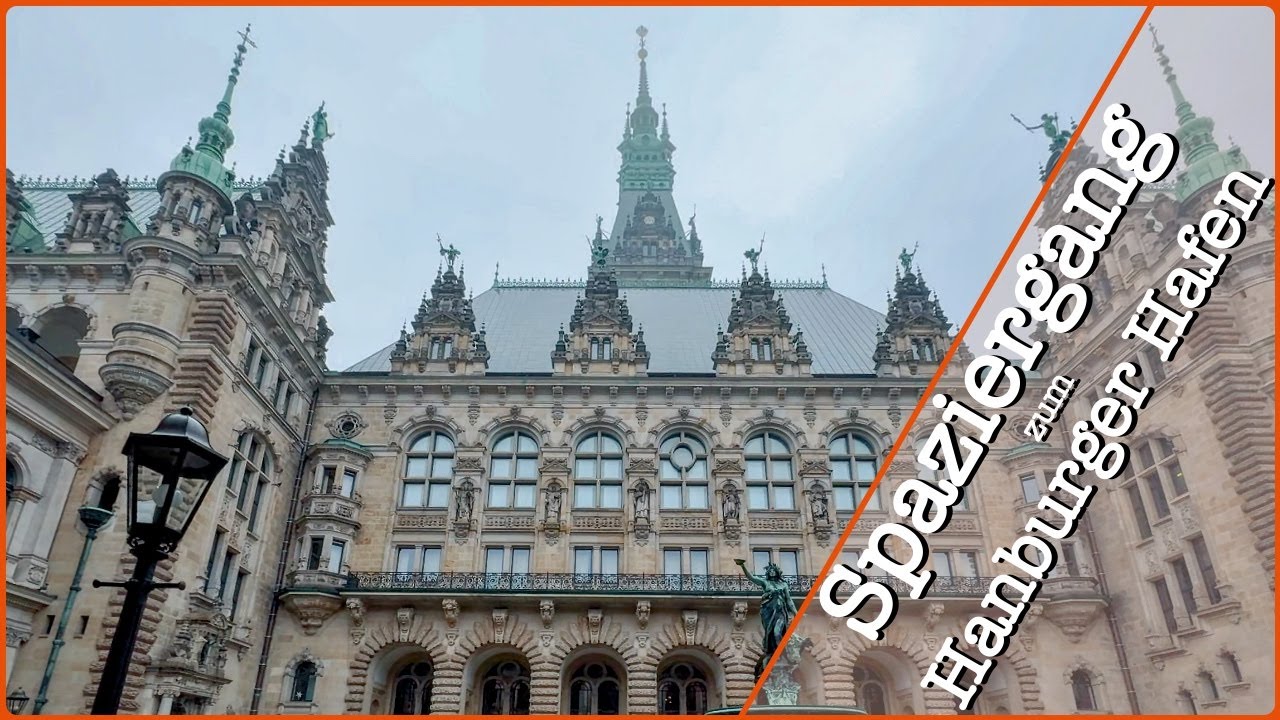 Vom Hamburger Rathaus zum Hafen - Walk / Spaziergang live