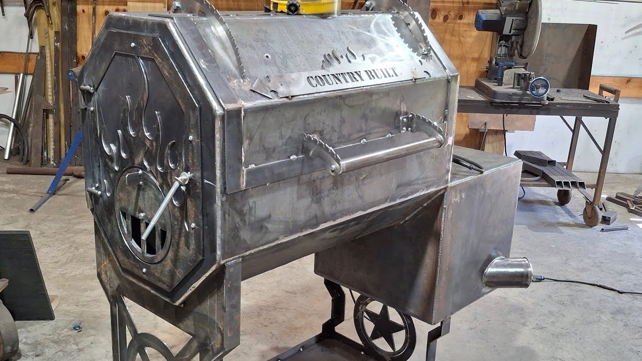 Awesome reverse flow bbq smoker build