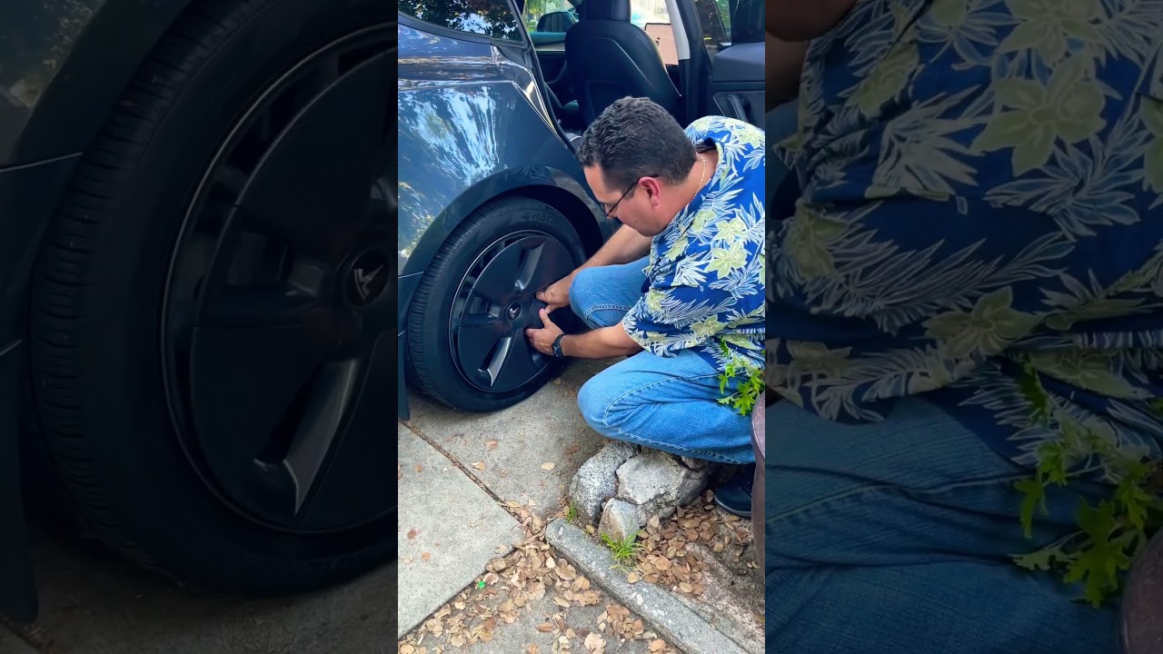 Remove Wheel Covers Tesla Model 3 18” Aero