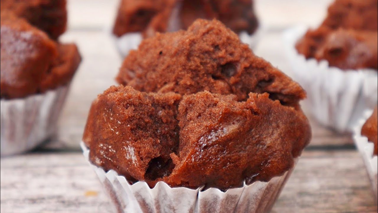 เค้กช้อคโกแลตนึ่งหน้าแตก สูตรนี้ไม่ใส่นม/chocolate cupcakes/no oven
