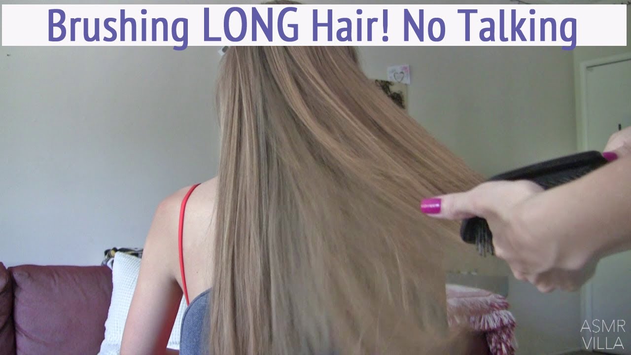 ASMR * Brushing LONG Hair * Hair Play * Head Scratching * Brush Tapping * No Talking * ASMRVilla