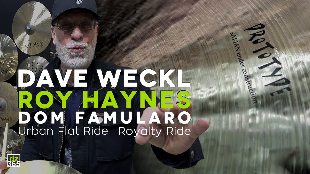 Dom Famularo demos Dave Weckl Urban Flat ride and Sabian's Roy Haynes Royalty ride cymbals