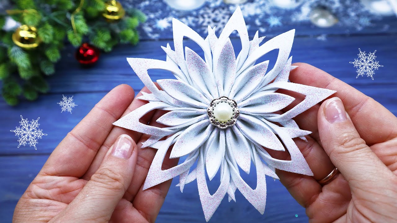 DIY Christmas Decorations ❄️ SNOWFLAKE from Foam Sheets