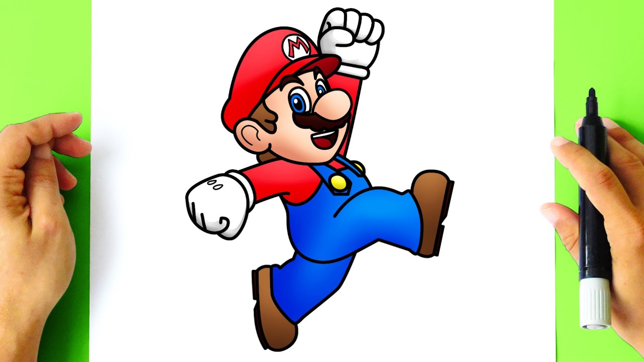 Como DESENHAR o SUPER MARIO passo a passo - Como DIBUJAR a SUPER MARIO BROS paso a paso