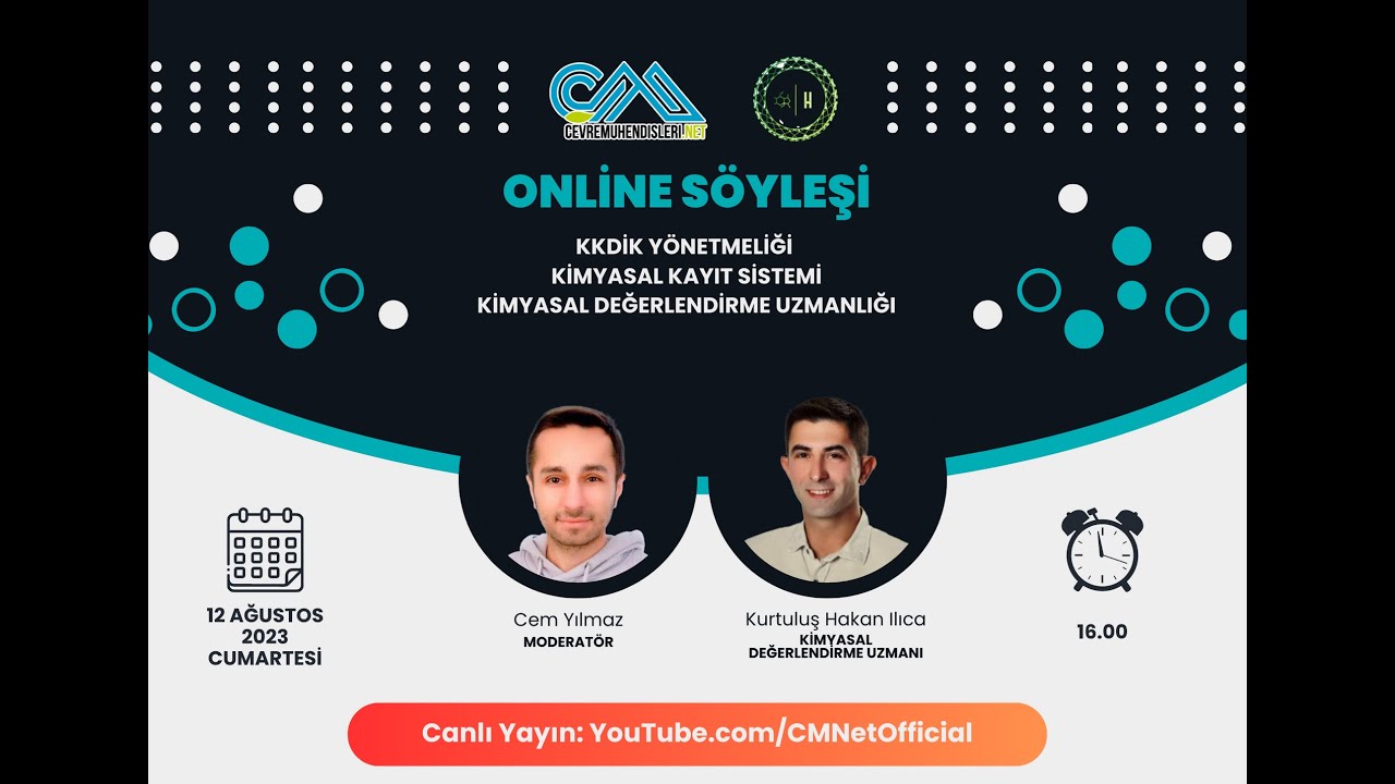 Webinar: KKDİK Yönetmeliği, KKS ve Kimyasal Değerlendirme Uzmanlığı - Konuk: K. Hakan Ilıca