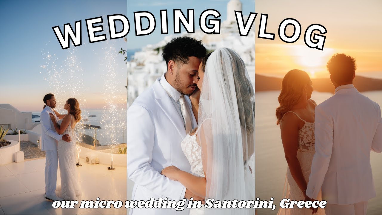 OUR GREECE WEDDING VLOG 🤍💍 Behind the scenes of our micro wedding in Santorini!
