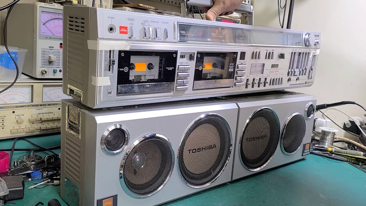东芝TOSHIBA RT-S983双卡收录机拆解维修打理过程
