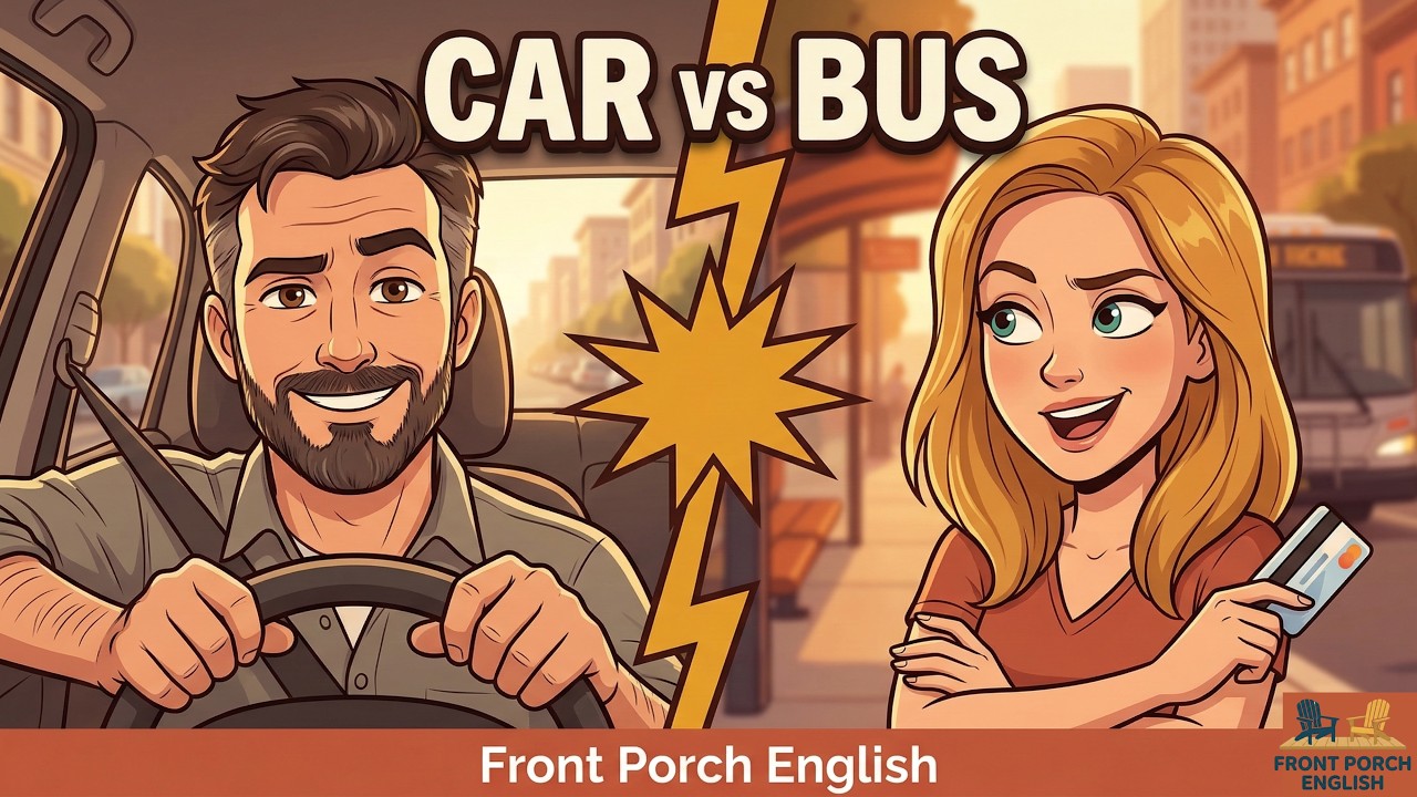 Learn English Conversation: Getting Around the City | Front Porch English Podcast - Ep. 1