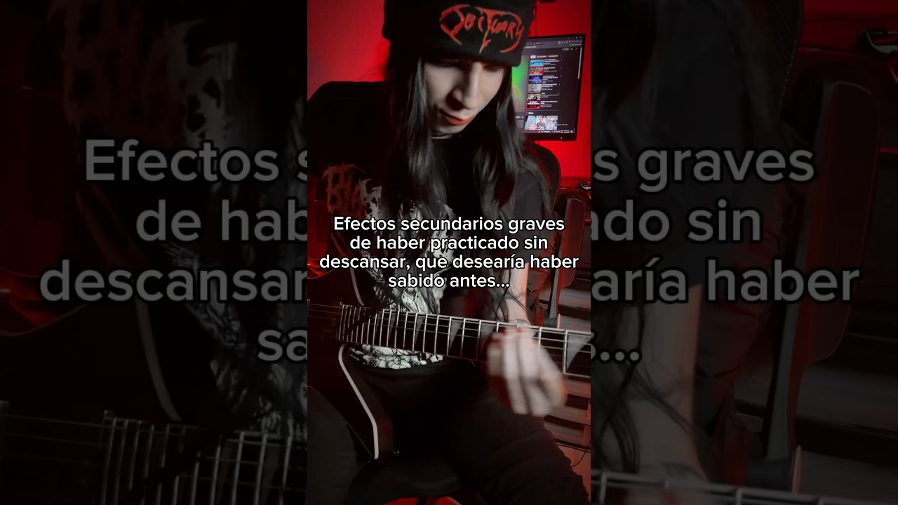 Cu&iacute;date de esto al practicar... 😔 #streamer #humor #twitch #guitar #heavymetal
