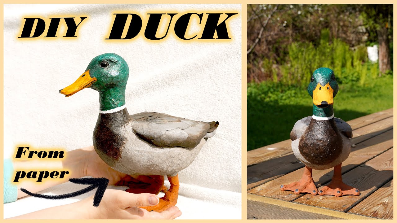 How to make a paper green head MALLARD DUCK drake 🦆 | Cardboard crafts DIY | Best out of waste