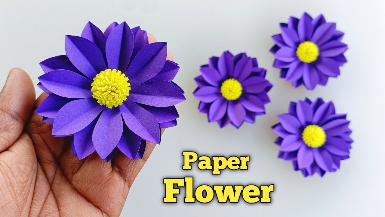 Paper Flowers | Flower Making with Paper | How to Make Paper Flowers | Easy Paper Flower Craft